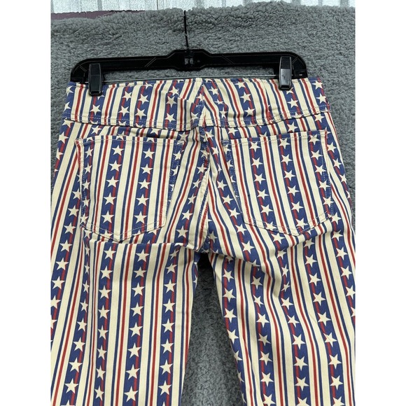 Free People Penny Pull On Stars and Stripes Flare Jeans Size 26 - Picture 6 of 10